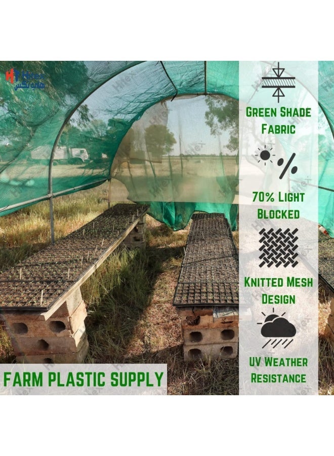 Hitex Green Shade Net 70% Sun Block | 3 x 6 Meter – UV Resistant Mesh Fabric for Fence Privacy Screen, Garden & Pergola Shade, Wind Screen, Greenhouse & Outdoor Use (3 x 6 Meter) - Image 4